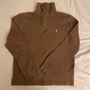 Polo by Ralph Lauren Brown Cotton Quarter-Zip (Size: S)